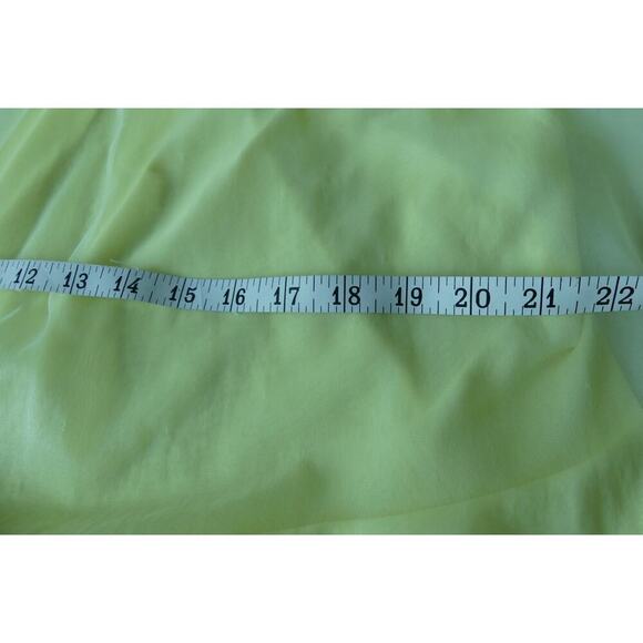 Vtg Yellow Sheer Short Nighty Gown MEDIUM Babydoll Coquette Lace Button Layer - Picture 8 of 8